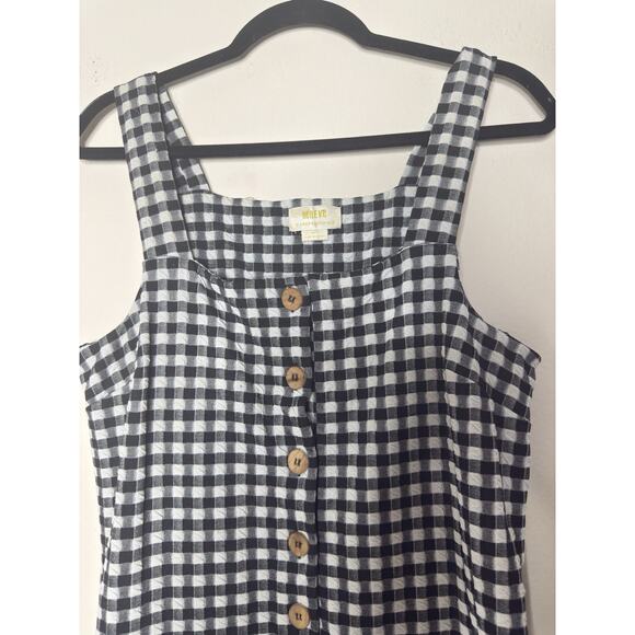 Anthropologie Black and White Checkered Jumpsuit - Picture 4 of 9